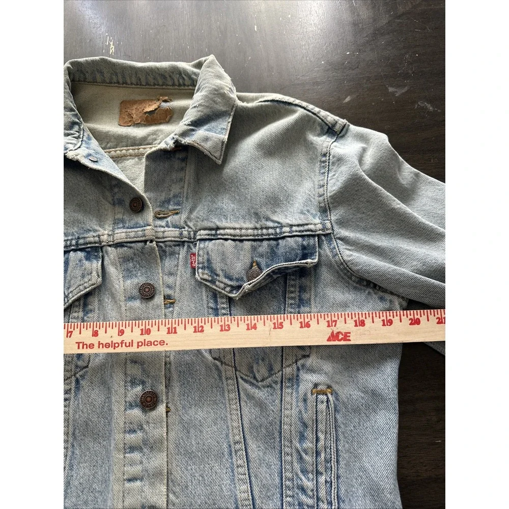80s Levi's Vintage Trucker Jacket Button Men's Size S/M 70506 Made in USA